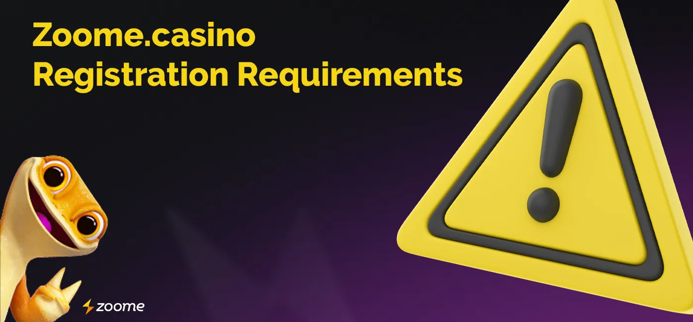 Requirements for registering a new account at Zoome